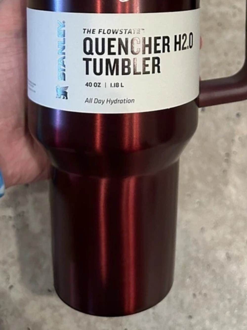 Stanley Rosewood Glow 40oz quencher flowstate burgundy rare Tumbler nwt - Picture 3 of 3